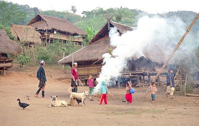 Village scene in northern Thailand