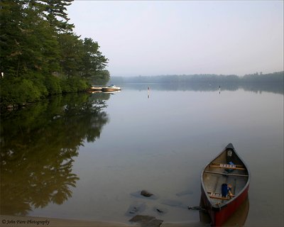 Row Boat Waiting in Fog