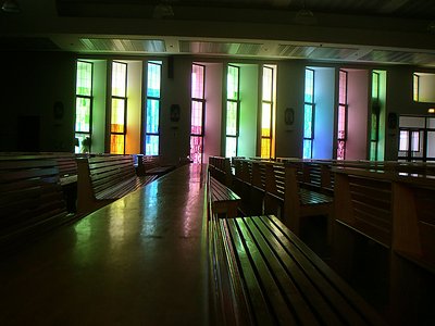 God's light comes in different colours at St. Mary's Church in Dubai