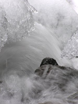 abstract with ice and water