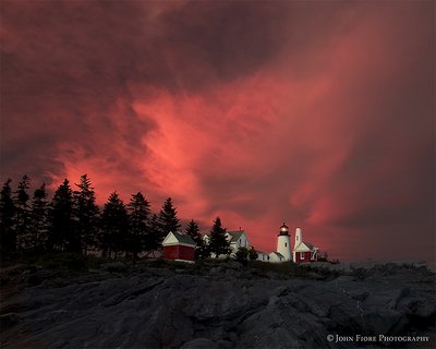 Pemaquid Point at sunset