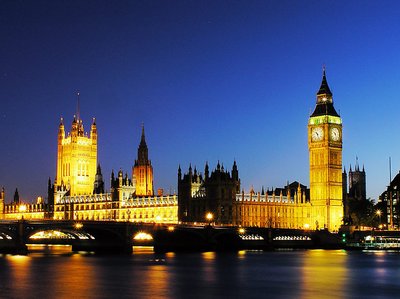 Big Ben view after sunset. London