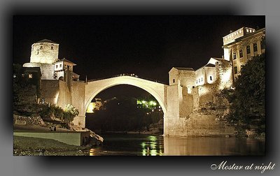 Mostar at night