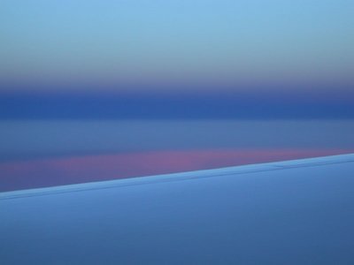 Sunrise over wing