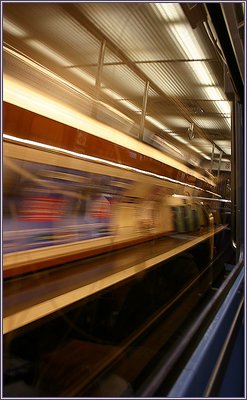 In the tube...