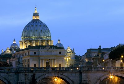 Rome. St. Peter at night