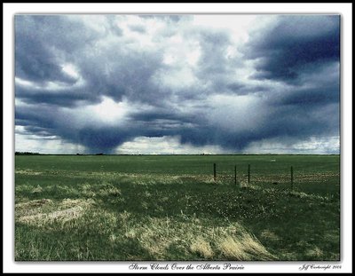 Storm Clouds Over the Alberta Prairie