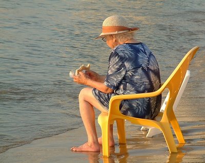 Alone on the beach