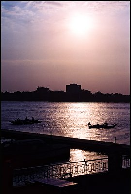 crossing the sunset..