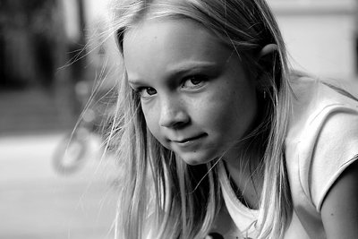 girl and bike