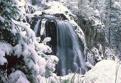Winter water falls