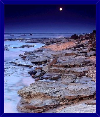 Moonrise over Moffat's Beach