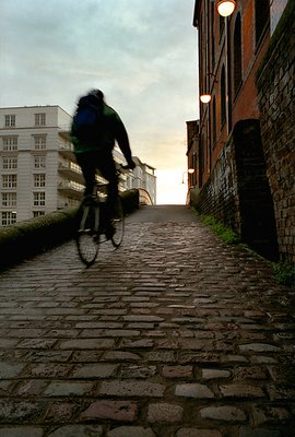 Cyclist at the sunset