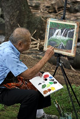 Artist using oils ....