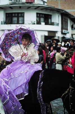 Girl at festival, Cuenca, Ecuador