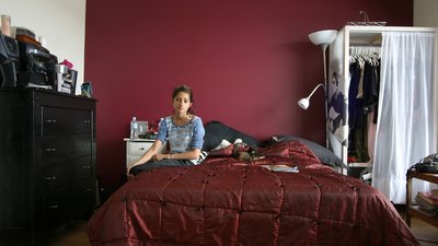 Natasha and her room & cat