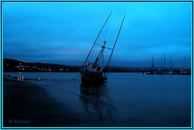 boat in blue