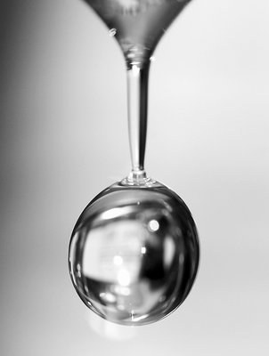 Water droplet in B&W