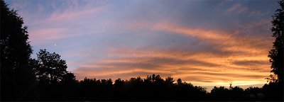 Burning Sky and the Moon