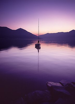 Sunset at Ascona, Lago Maggiore.