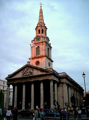 St. Martin-in-the-Fields at sunset