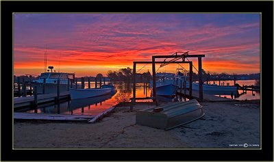 Red Morning In Reedville