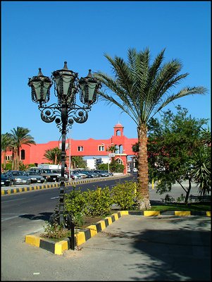 Main street in Hurgada, Egypt