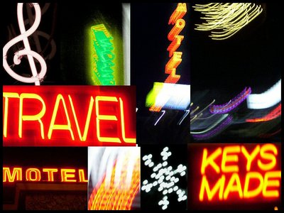 Neon Collage - Out Walkin' The Dog