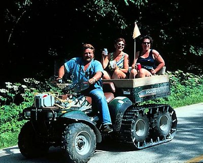 Leading the Rider Mower Parade