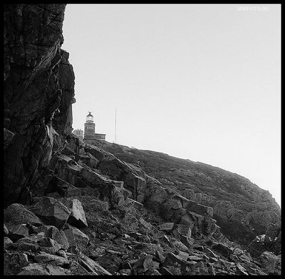 Lighthouse and rock