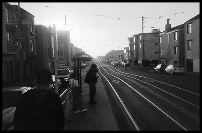 Sunset on the Muni