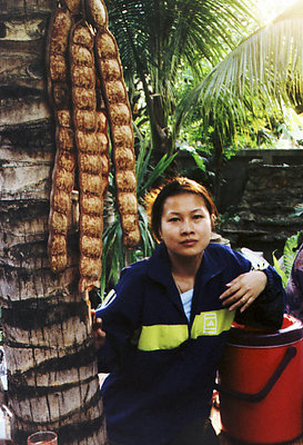 Young Woman in a Thai Garden