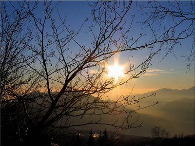 Tramonto in montagna