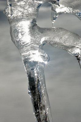 Ice in warm condition
