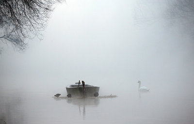 a winter day on the river