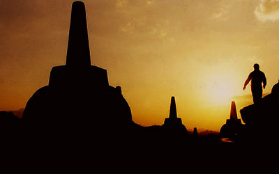 Sunset at Borobudur
