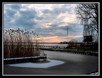 Lake in evening light