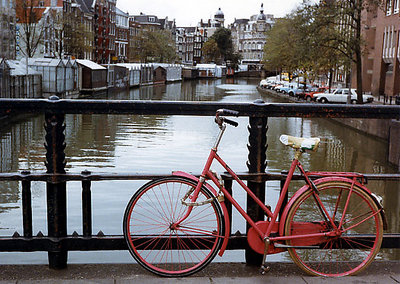 Pink Bike in Amsterdam