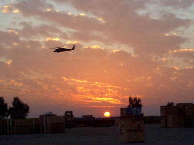 Sunset on the Iraq Desert