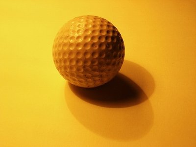 Golden golf ball