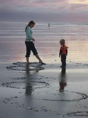 Circles at sunset