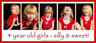 4 Year old girls - silly & sweet!