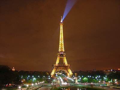 The Eiffel Tower by night