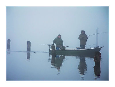 Fishing in the mist