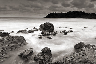 rocks and sea