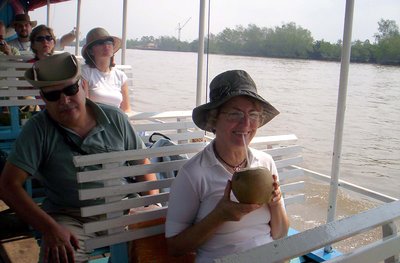 woman with coconut