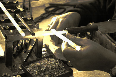 glass maker in Burano