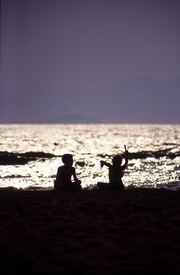 On the beach