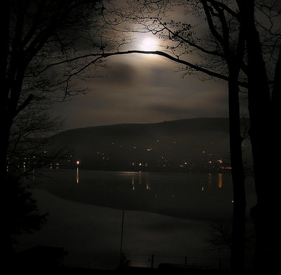 moon light on lake