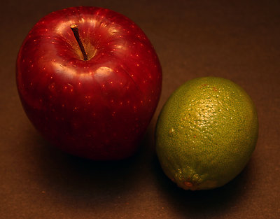 The Apple and the Lime Still Life